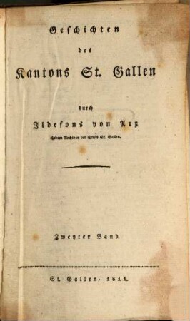 Geschichten des Kantons St. Gallen. 2