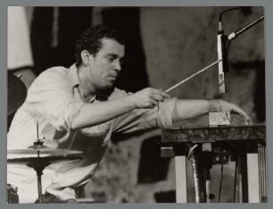 Istvan Balo : Portrait des Schlagzeugers Istvan Balo in der Kongresshalle bei den 9. Leipziger Jazztagen 1984