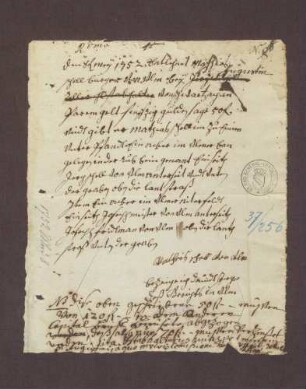 Schuldverschreibung von Matthias Schell von Ulm gegen das Kloster Schwarzach