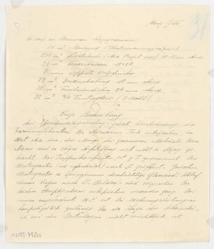 Umbau eines Landhauses Monatskonkurrenz Februar 1933: Erläuterungsbericht, 2 S.