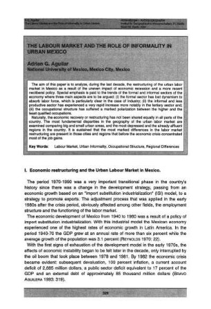 The labour market and the role of informality in urban Mexico
