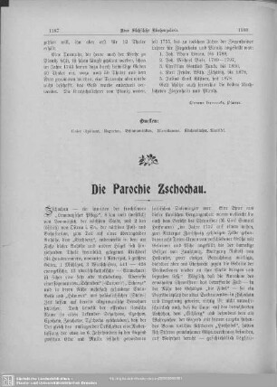 Die Parochie Zschochau