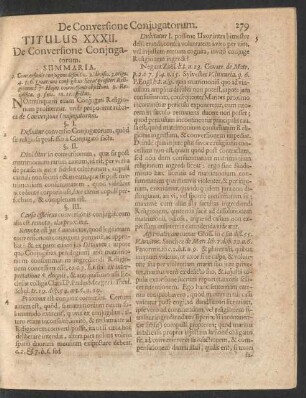 Titulus XXXII. De Conversione Conjngatorum [!]