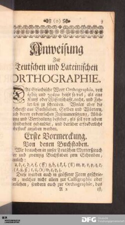 Institutiones Orthographicae Germanico-Latinae.