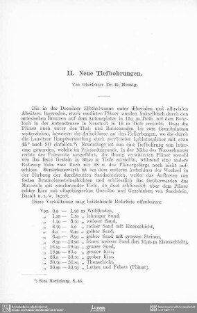 Neue Tiefbohrungen