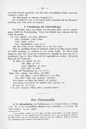 Zur Grammatik.