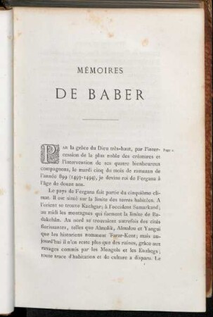 Chapitre Ier. [Événements de l'année 899 (1493-1494)]
