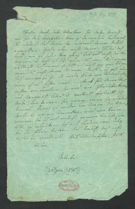 Brief an Albertine Mendelssohn-Bartholdy : 21.06.1830