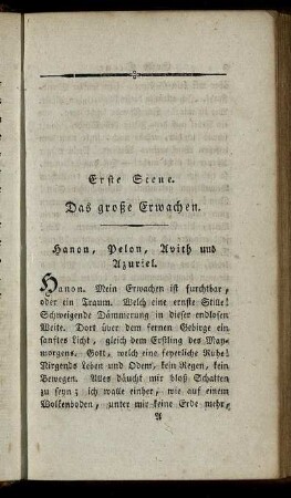 Erste Scene. Das große Erwachen.