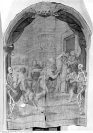 Szenen aus dem Alten und Neuen Testament, Szenen aus der Parabel des Verlorenen Sohnes, Der verlorene Sohn kniet vor seinem Vater nieder, der ihn umarmt