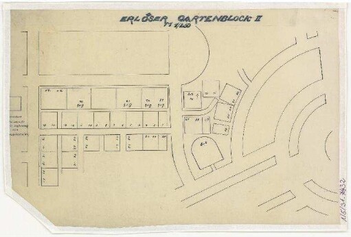 Detailzeichnung Erlöser (kartoniert) Südwestkirchhof Stahnsdorf - Gartenblock II Gartenstellen