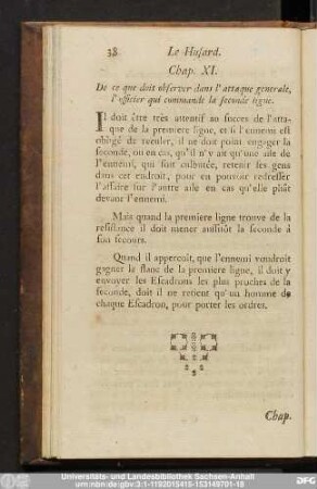 Chap. XI. De ce que doit observer dans l'attaque generale, l'offcier qui commande la seconde ligne.