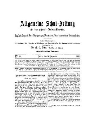 Gelegentliches über Gymnasialpädagogik : (VIII. und Schluß)