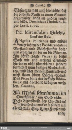 Pici Mirandulani Gelehrsamkeits Lob