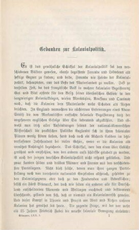 1-20 Gedanken zur Kolonialpolitik