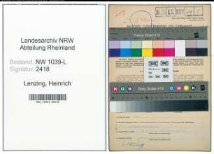 Entnazifizierung Heinrich Lenzing , geb. 10.05.1903 (Beamter)