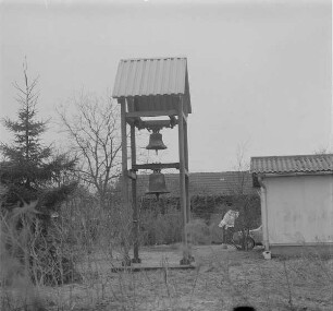 Kausche, Glockenstuhl : Drebkau-Kausche. Glockenstuhl, Neupetershainer Straße. Gesamtansicht