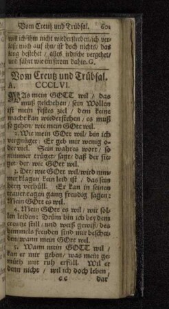 Vom Creutz und Trübsal.