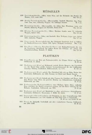 Plastiken (Nr. 1306-1387)