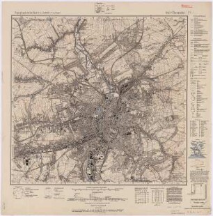 Section Chemnitz aus: Topographische Karte (Meßtischblätter) Sachsen