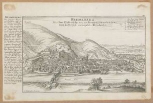 Heidelberg, die Chur Pfaeltzische, von der Frantzösischen Grausamkeit Jämmerlich verwüestete, Residentz.