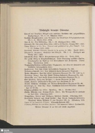 Wichtigste benutzte Literatur