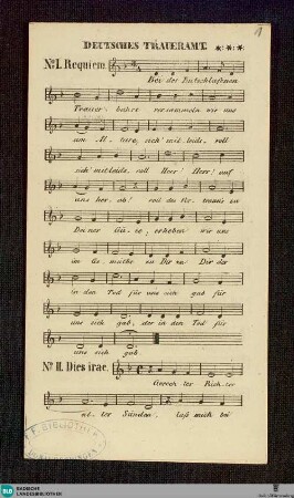 Requiems - Don Mus.Ms. 861 : Coro, org; d; StrK WoO 6.18 StrK deest