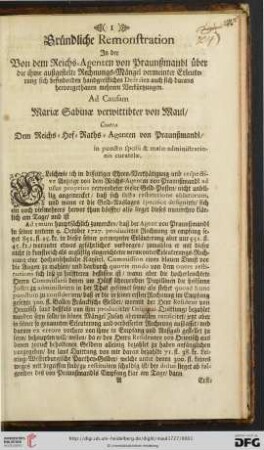 Gründliche Remonstration