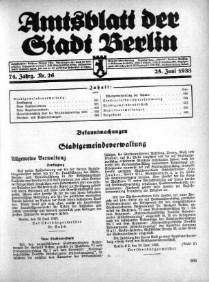 1933,26: Nr. 26, 25. Juni 1933