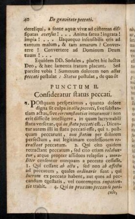 40-51, Punctum II. Consideratur status peccati.; Colloquium.; Reflexio.