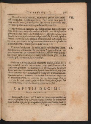 Capitis Decimi Argumentum.