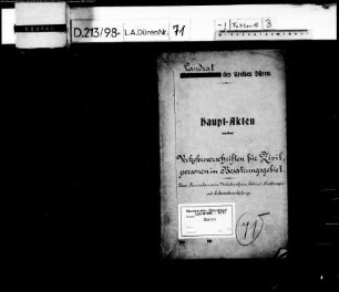 Verkehrsvorschriften für Zivilpersonen im Besatzungsgebiet (Pässe, Personalausweise, Verkehrsscheine) Bd. 2