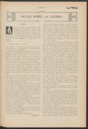 Notas sobre la guerra