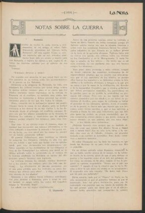 Notas sobre la guerra