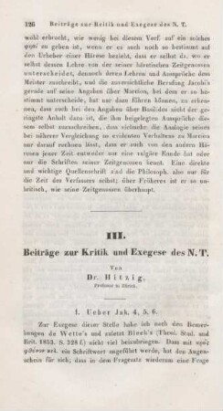 126-134 Beiträge zur Kritik und Exegese des NT