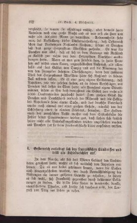 4. Oesterreich entledigt sich des französischen Bündnisses und tritt als Schiedsrichter auf.