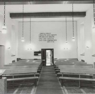 Jena-Löbstedt. St. Marien-Magdalenen-Kirche (Weihe 1712, Innengestaltung um 1965). Inneres nach Westen