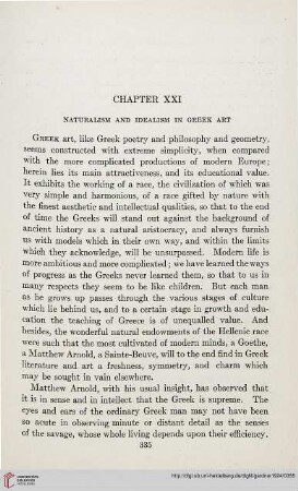 Chapter XXI: Naturalism and idealism in greek art