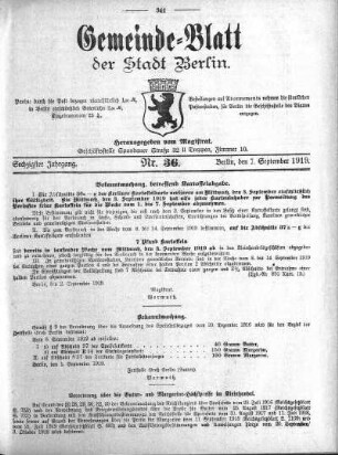 1919,36: Nr. 36, 7. September 1919