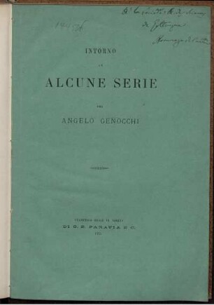 Intorno ad alcune serie