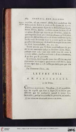 (Lettre CXLI - CL)