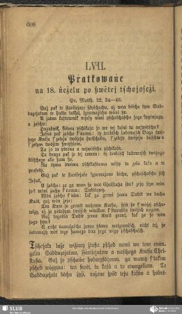 LVII. Pṙatkowaṅe na 18. ṅeżelu po ßwėtej tschojoscżi
