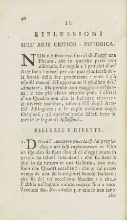 II. Riflessioni Sull' Arte Critico-Pittorica.