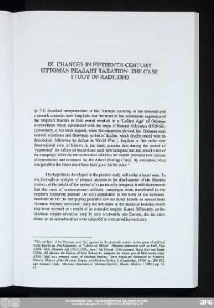 IX. Changes In Fifteenth-Century Ottoman Peasant Taxation: The Case Study Of Radilofo