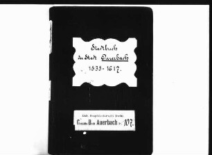 Gerichtshandelsbuch der Stadt Auerbach (bei Reichenbach), Bd. 01