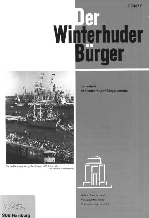 Heft V / Oktober 1989 : Zeitschrift des Winterhuder Bürgervereins