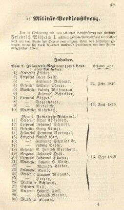 5) Militär-Verdienstkreuz.