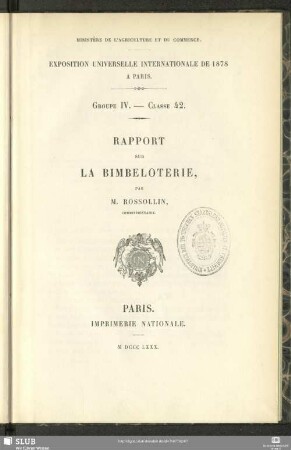 Rapport sur la bimbeloterie