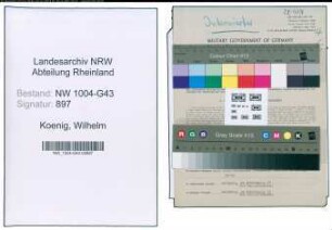 Entnazifizierung Wilhelm Koenig , geb. 10.04.1888 (Staatsanwalt)