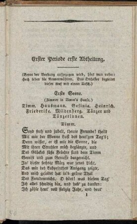 Erster Periode erste Abtheilung. - Dritter Periode zweite Abtheilung.